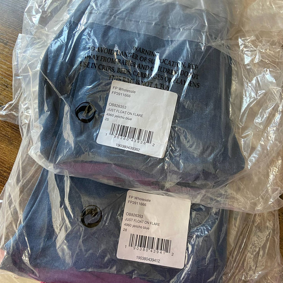 Free People Jericho Blue Just Float On Flare High Rise Bell Bottom Denim Jeans - Picture 11 of 11